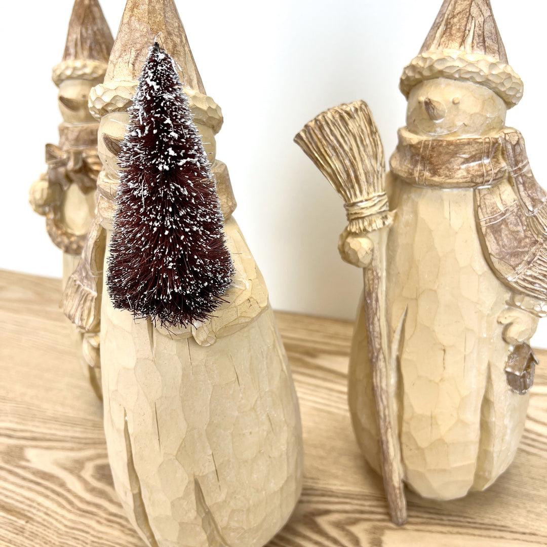 Rustic Snowman Figurine - 3 Styles