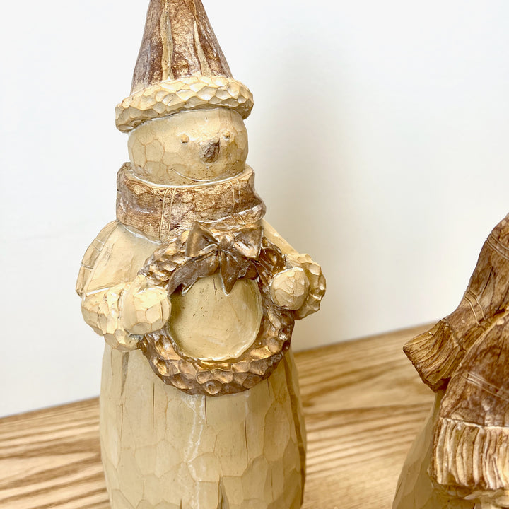 Rustic Snowman Figurine - 3 Styles