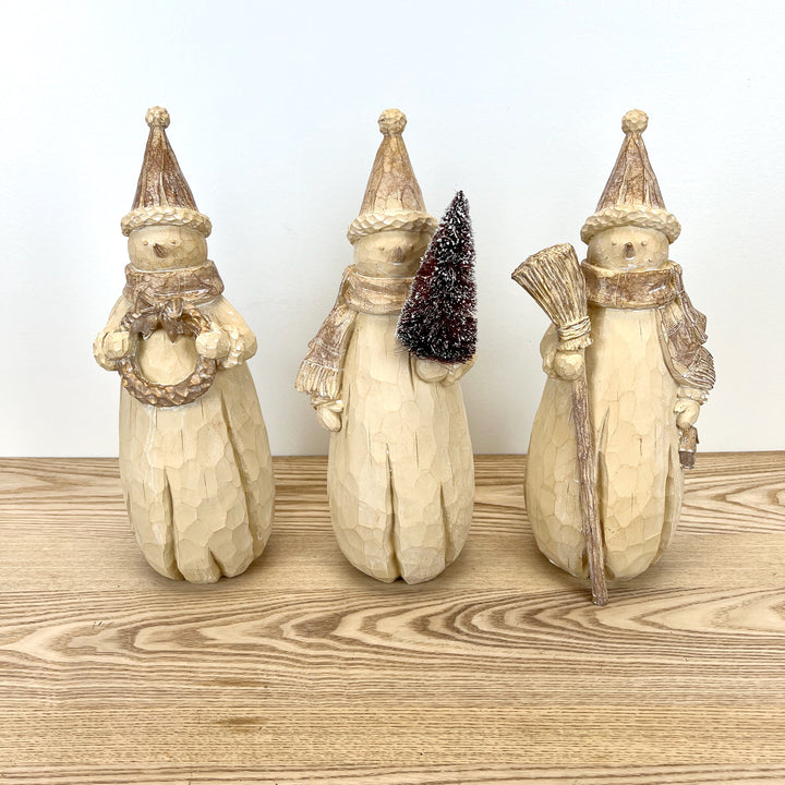 Rustic Snowman Figurine - 3 Styles