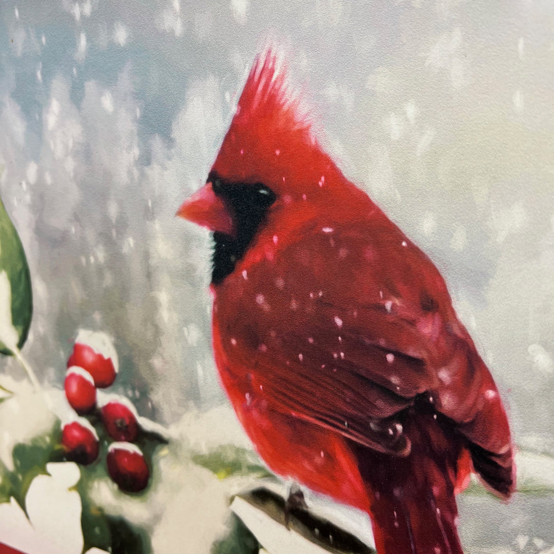 Cardinal & Holly Framed Print