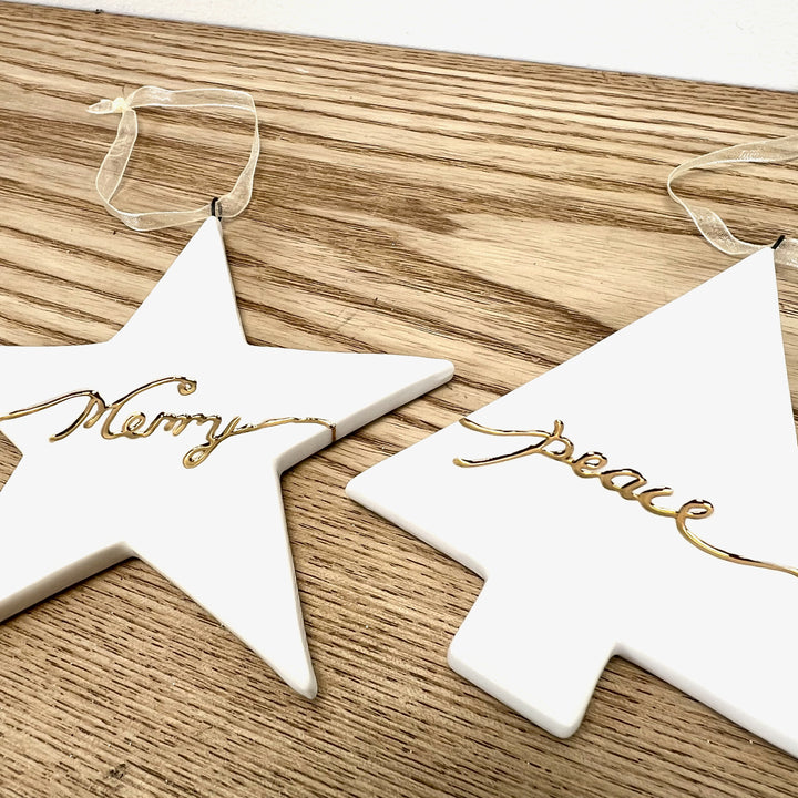 Peace and Merry Ornament
