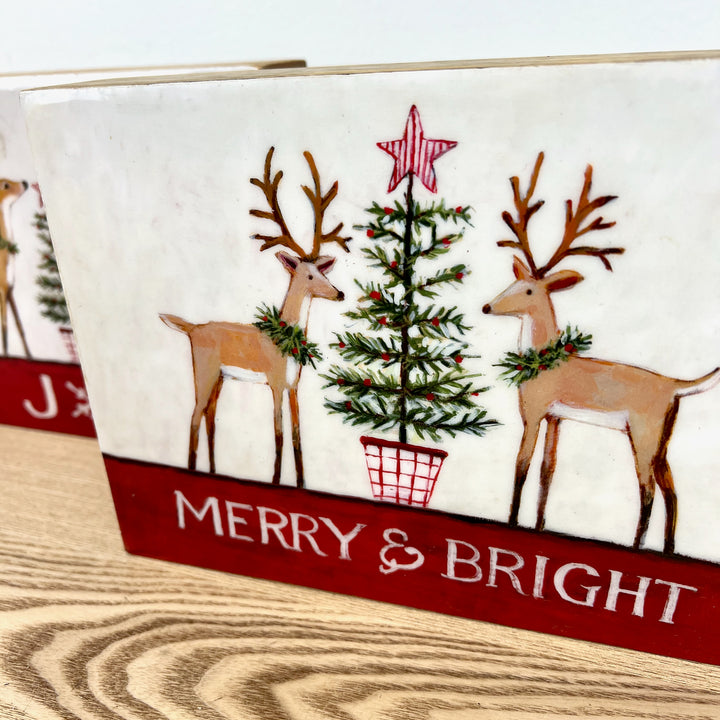 Deer & Santa Art Blocks - 2 Styles