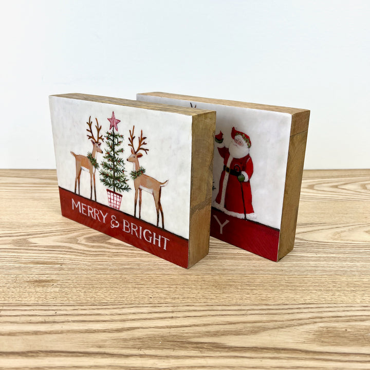 Deer & Santa Art Blocks - 2 Styles
