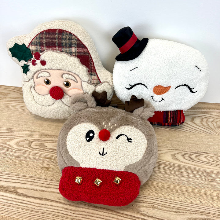 Fabric Holiday Pillow - 3 Styles