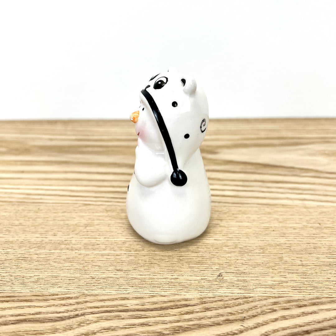 Ceramic Snowman with Hat