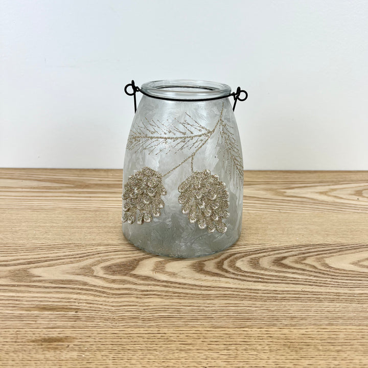 Lighted Pinecone Lantern
