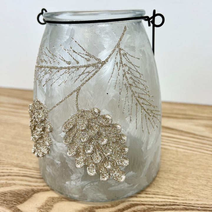Lighted Pinecone Lantern