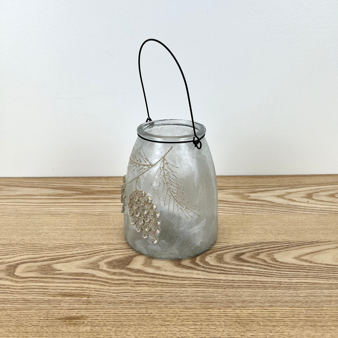 Lighted Pinecone Lantern