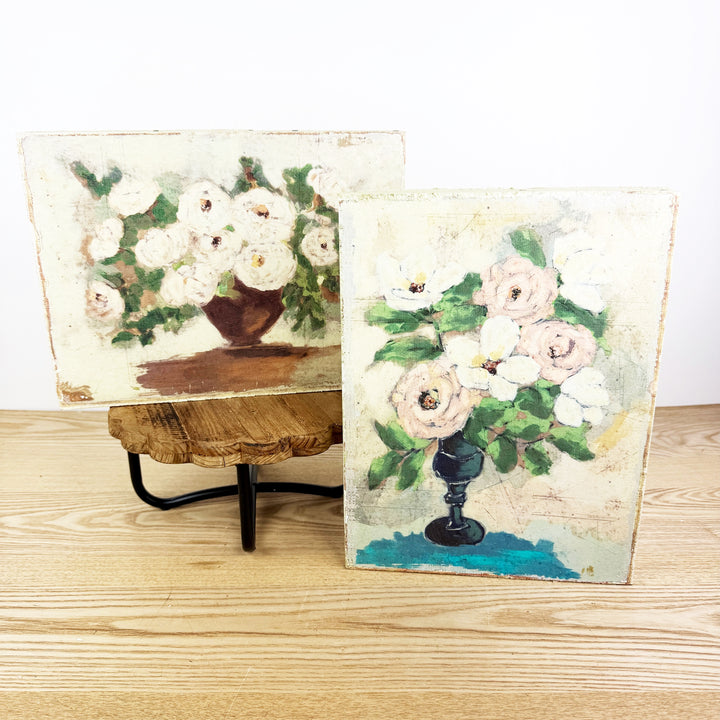 Canvas Wall Décor w/ Flowers in Vase, 2 Styles