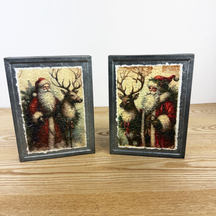 Metal Santa Block, 2 styles