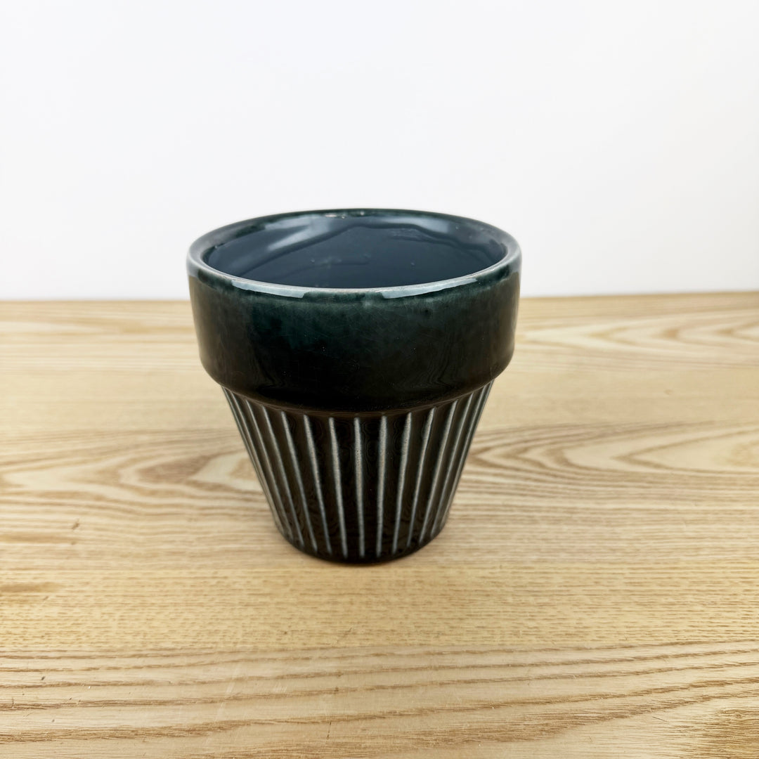 Tapered Patterned Ceramic Planter