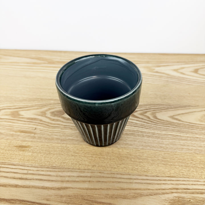 Tapered Patterned Ceramic Planter