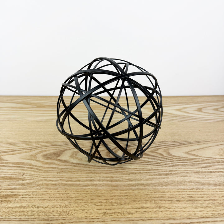 Woven Style Metal Decor Orb
