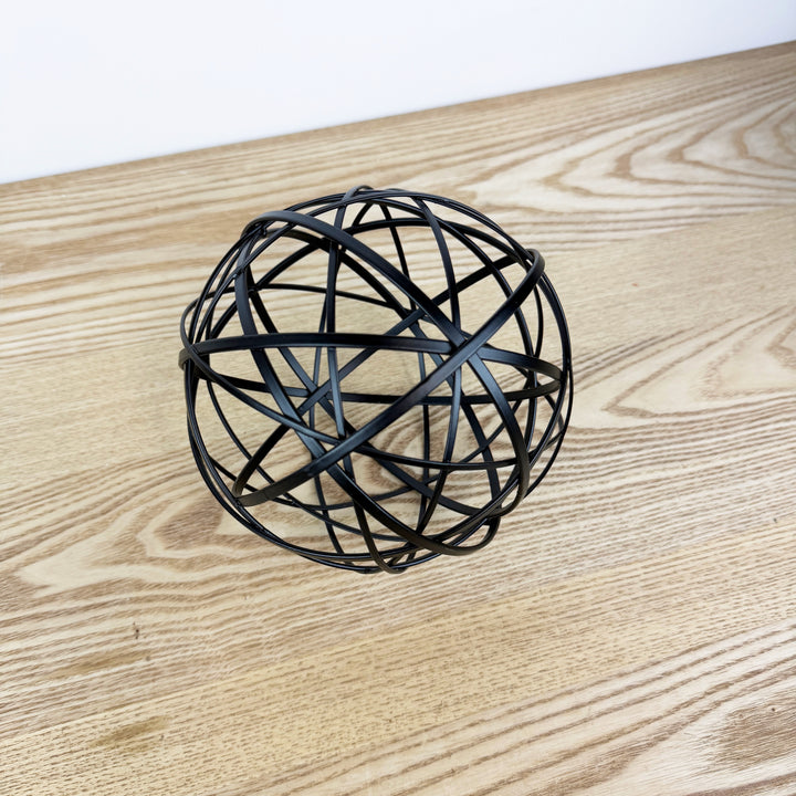 Woven Style Metal Decor Orb