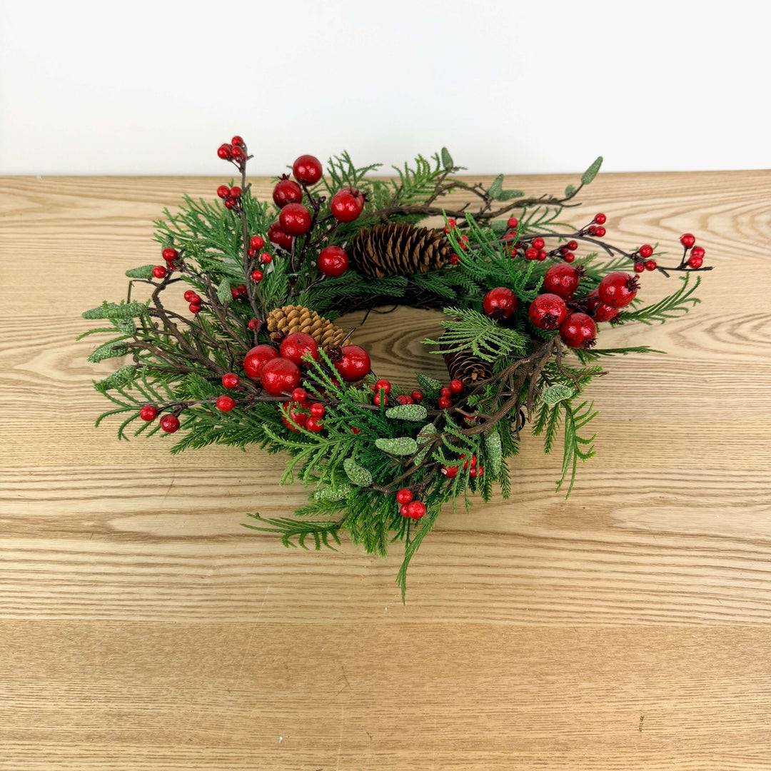6" New England Pine Candle Ring