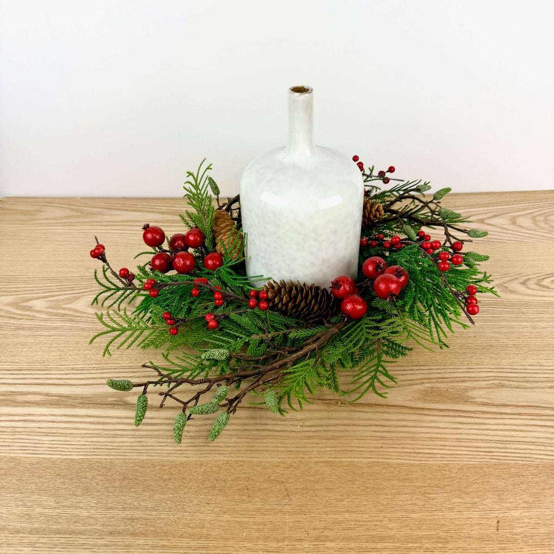 6" New England Pine Candle Ring