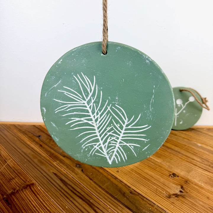 Pressed Inlay Floral Stem & Leaf Wall Decor, Set of 3