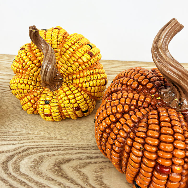 Resin Harvest Corn Pumpkin, 3 Styles