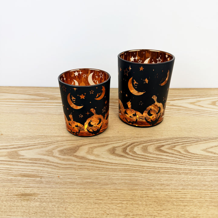 Spooky Halloween Glass Jars, Set of 2