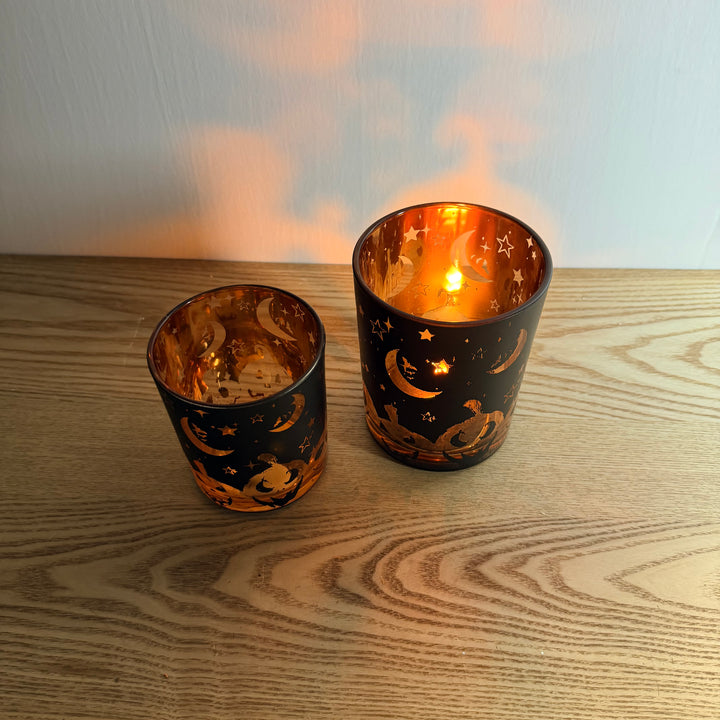 Spooky Halloween Glass Jars, Set of 2