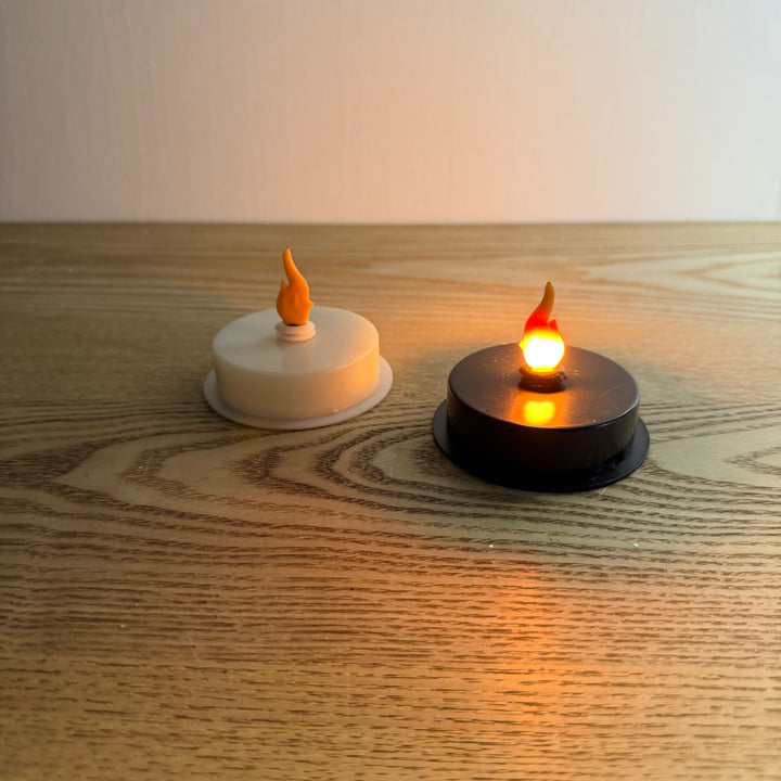 FireGlow Flame Holiday Tealight Candle, 2 base colors