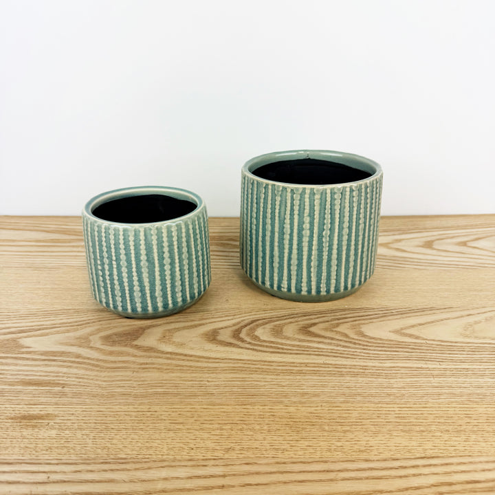 Orb Patterned Ceramic Pots, Available in 2 Sizes