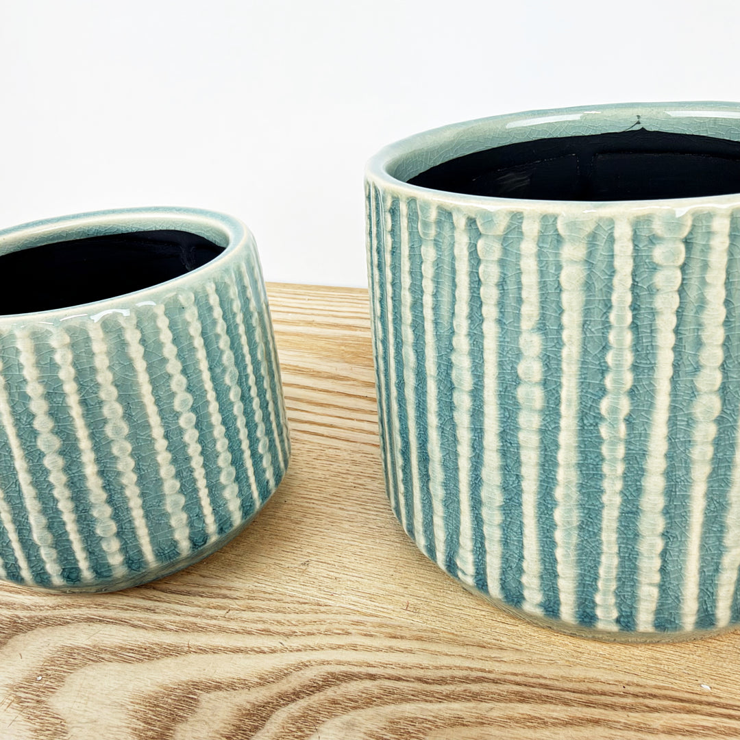 Orb Patterned Ceramic Pots, Available in 2 Sizes