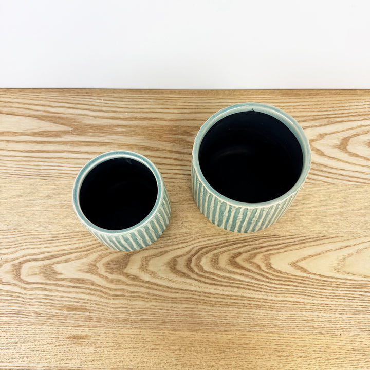 Orb Patterned Ceramic Pots, Available in 2 Sizes