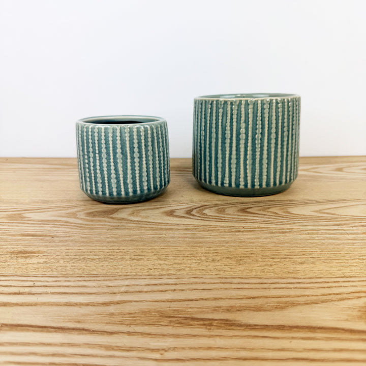 Orb Patterned Ceramic Pots, Available in 2 Sizes