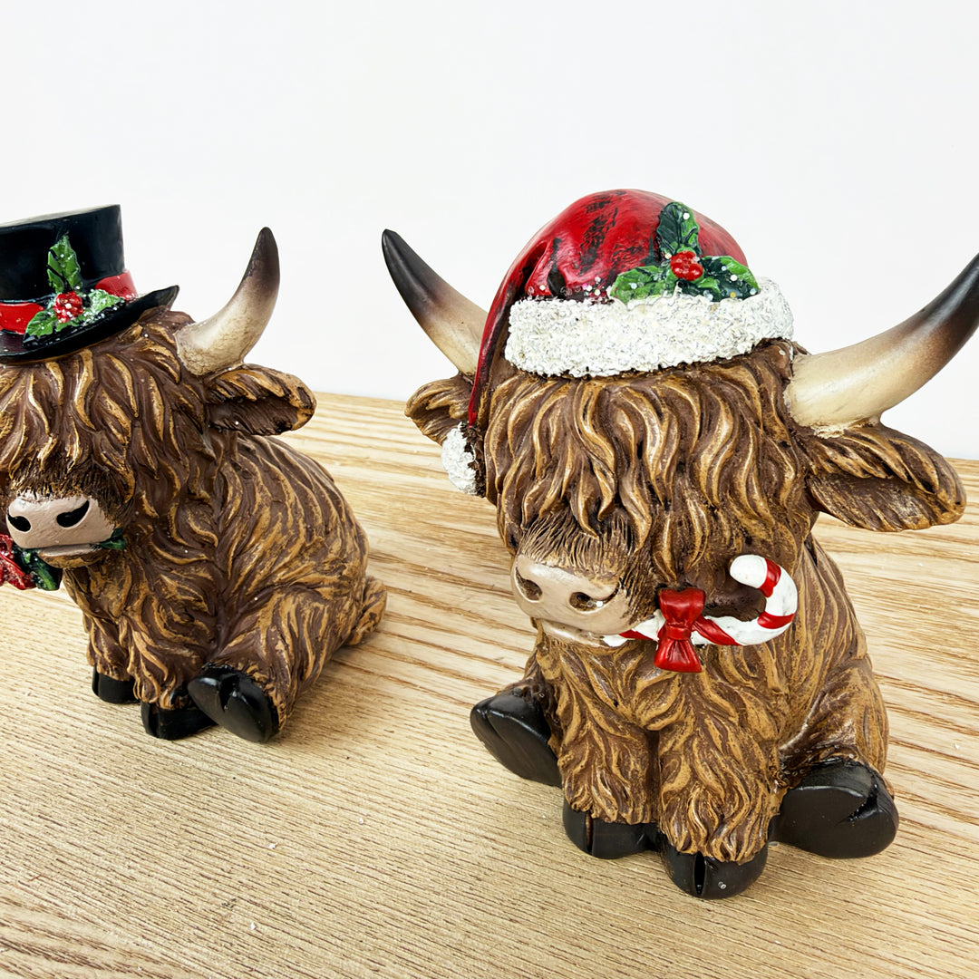 Highland Cow Figurines - 2 Styles