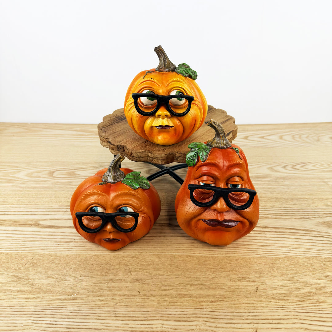 Pumpkin Heads with Glasses, 3 styles