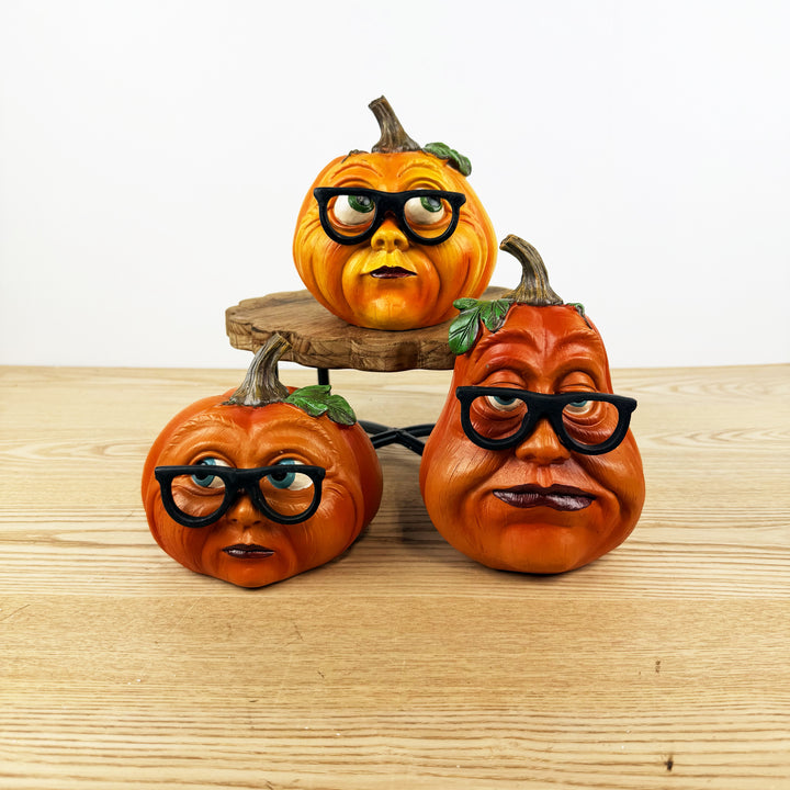 Pumpkin Heads with Glasses, 3 styles