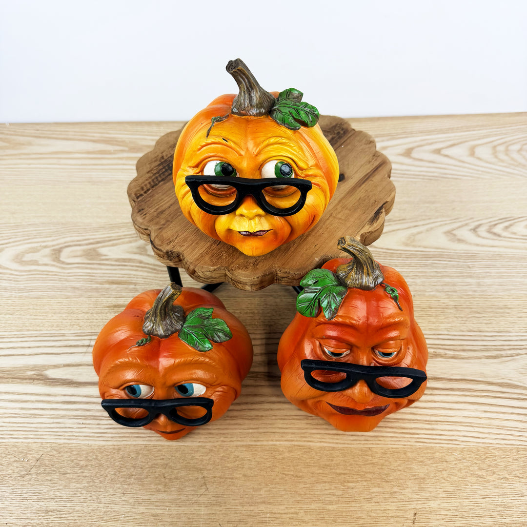Pumpkin Heads with Glasses, 3 styles