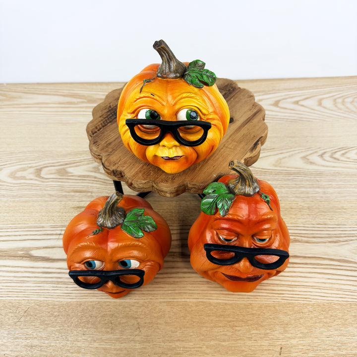 Pumpkin Heads with Glasses, 3 styles