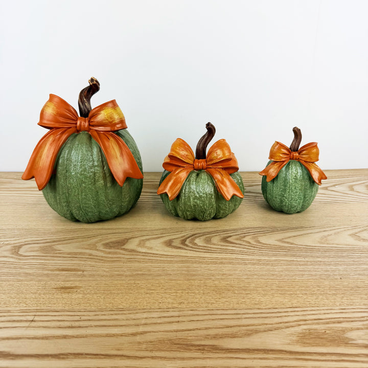 Harvest Pumpkin w/ Bow, 3 Styles and 3 Colors