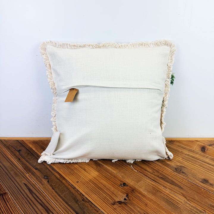 Pillow w Santa, Embroidery & Fringe