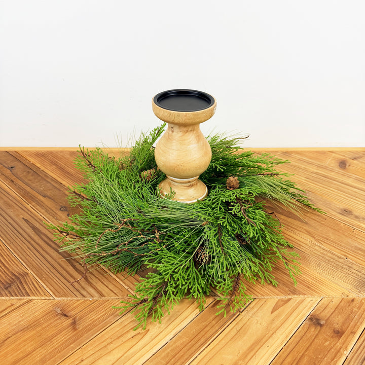 Mango Wood Candle Holder, 2 sizes available