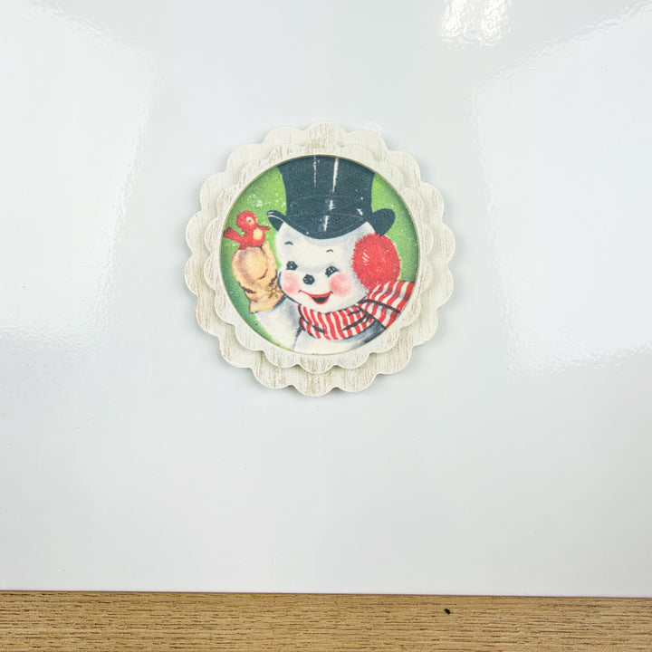 Retro Christmas Holiday Vintage Style Magnets, 6 Styles