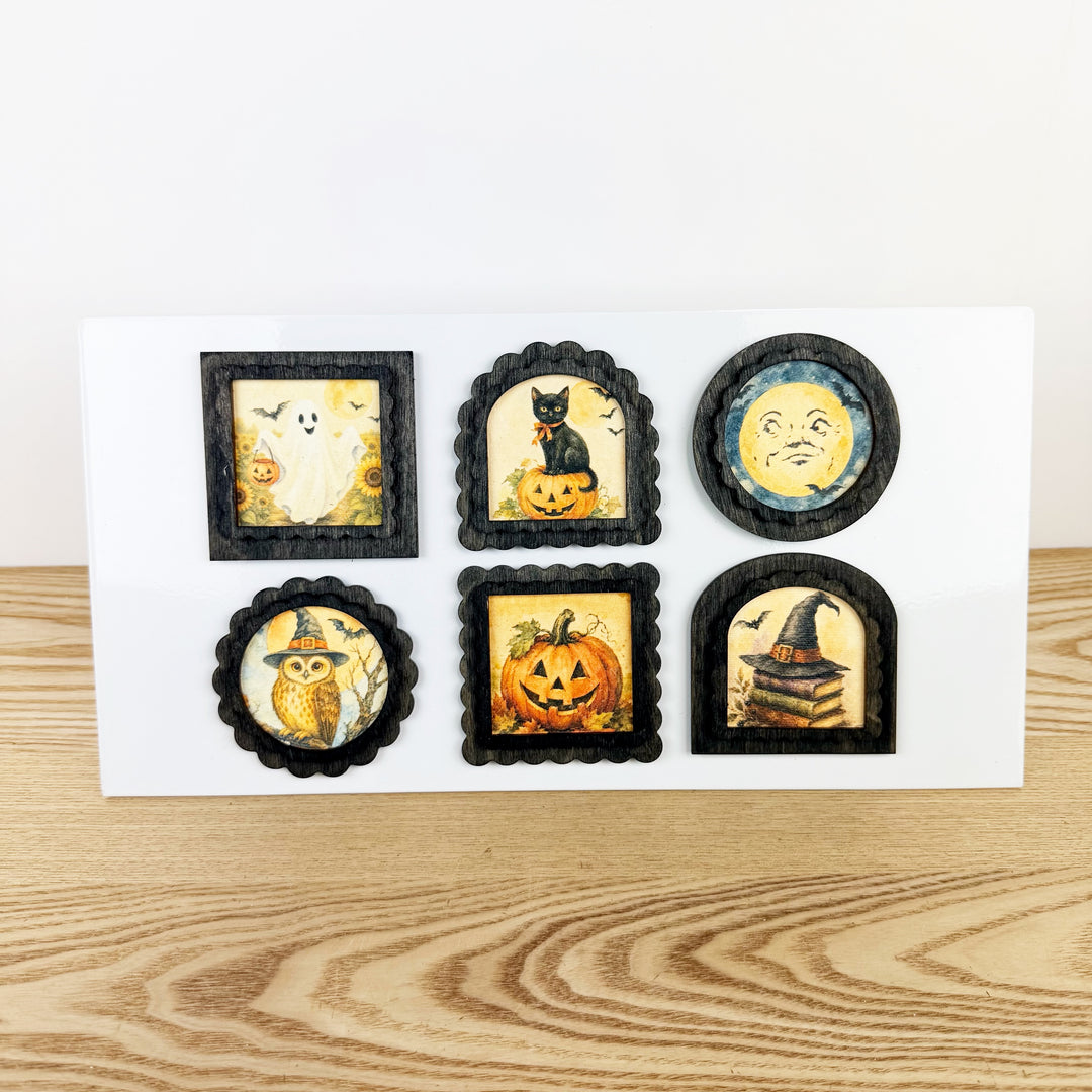 Halloween Vintage Style Magnets, 6 Styles