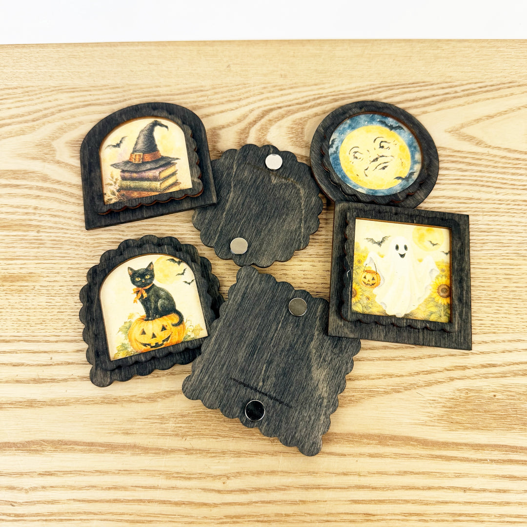 Halloween Vintage Style Magnets, 6 Styles
