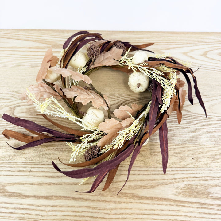 Pumpkin And Oak Leaf Candle Ring