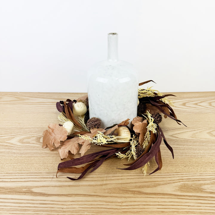 Pumpkin And Oak Leaf Candle Ring