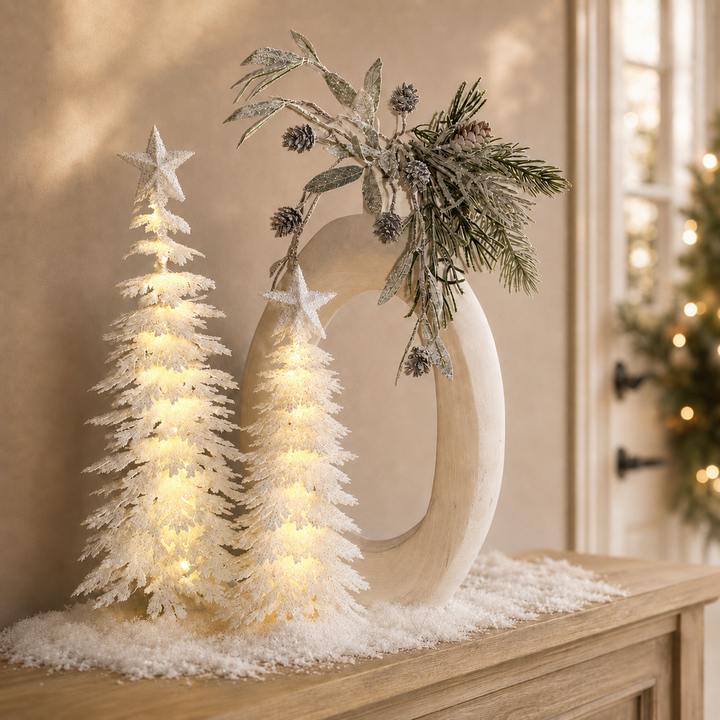 Frosted Pine w/Pinecone Pick Bundle