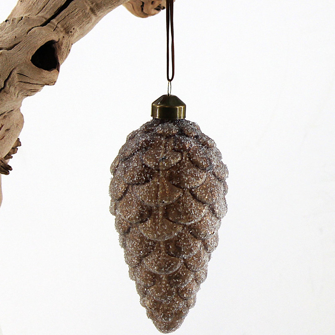 Glass Pinecone Ornament