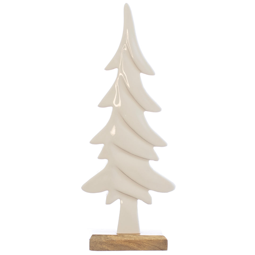 White Enamel Mango Woood Tree - 3 Sizes