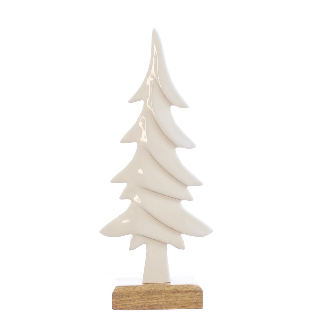 White Enamel Mango Woood Tree - 3 Sizes