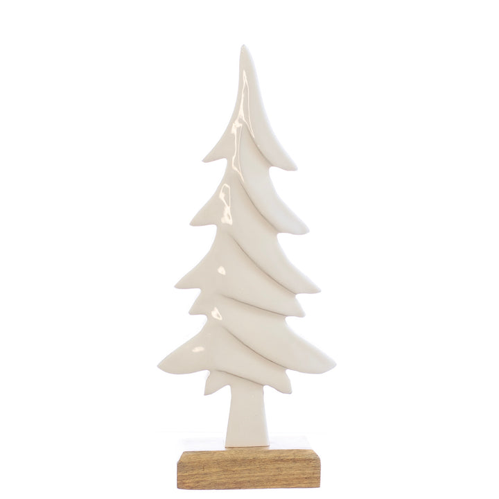 White Enamel Mango Woood Tree - 3 Sizes