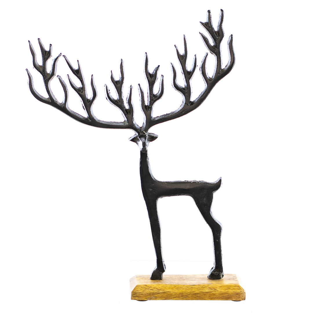 Cast Aluminum Deer on Base - 2 Sizes