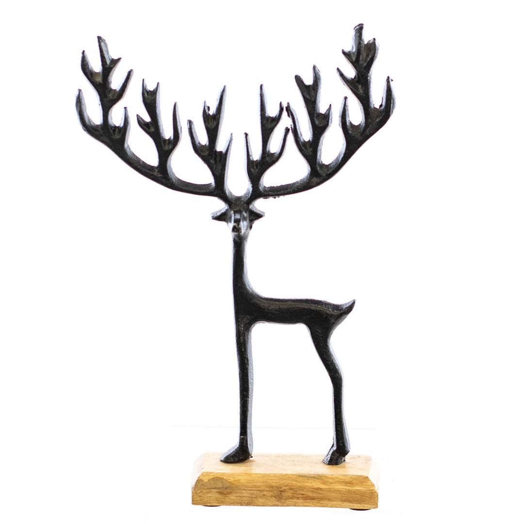 Cast Aluminum Deer on Base - 2 Sizes