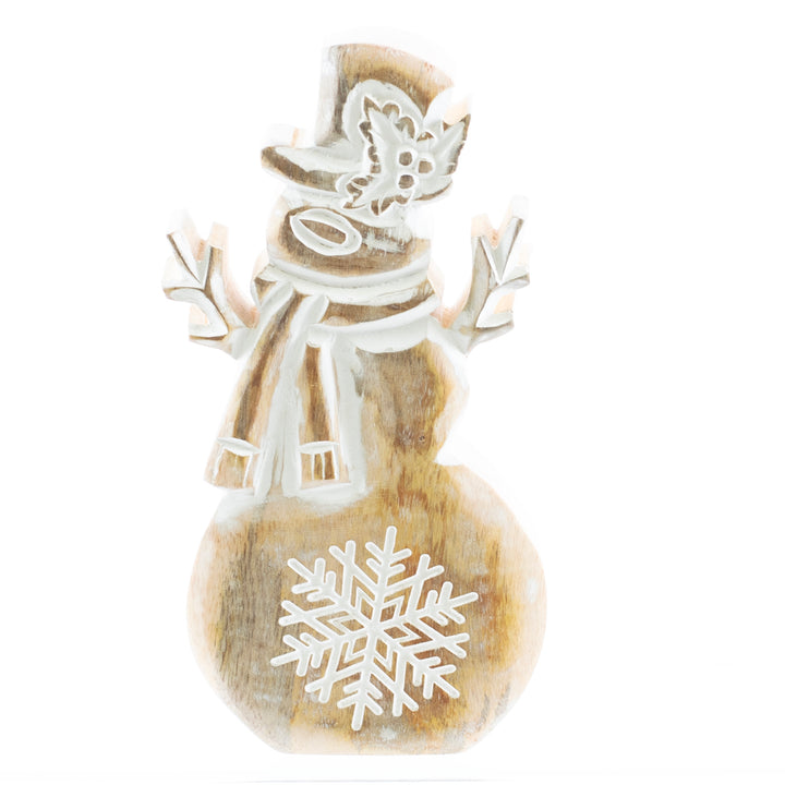 Mango Wood Snowman